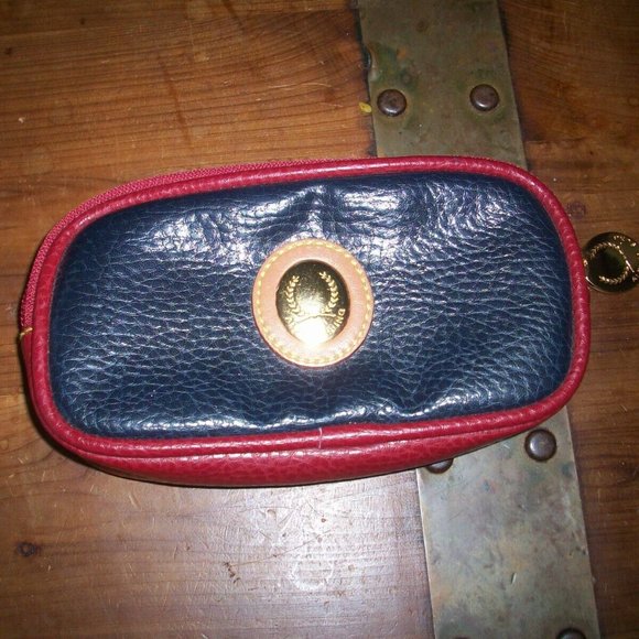 Mini Zippered Case Bag Make-up Storage 7" Red/Black Travel Bag by Alfred Sung - Picture 2 of 4